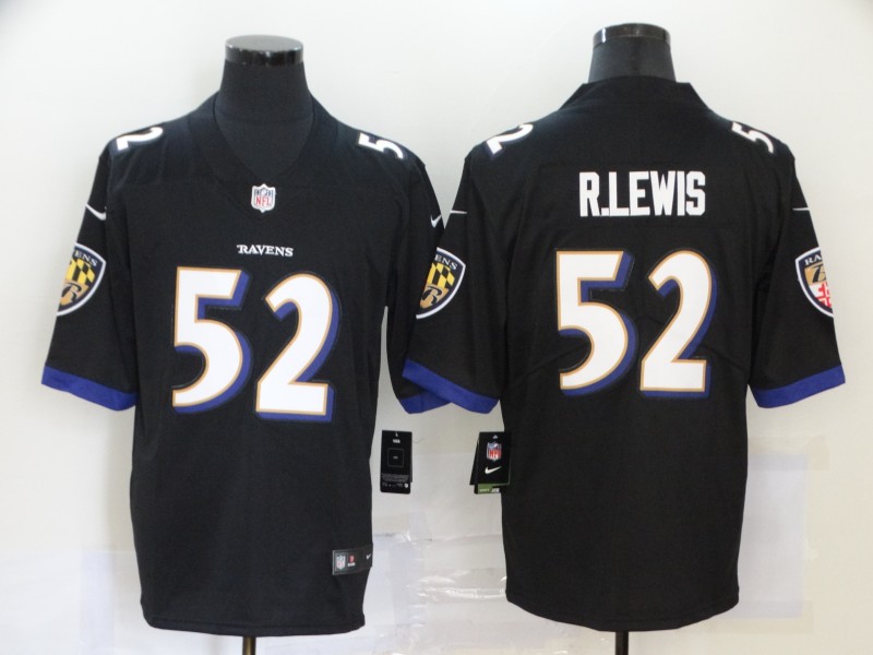 Men Baltimore Ravens #52 R Lewis Black Nike Vapor Untouchable Stitched Limited NFL Jerseys 7